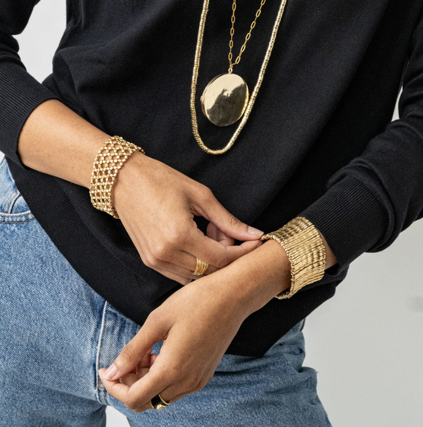 Locket Necklace On Paperclip Chain Brass