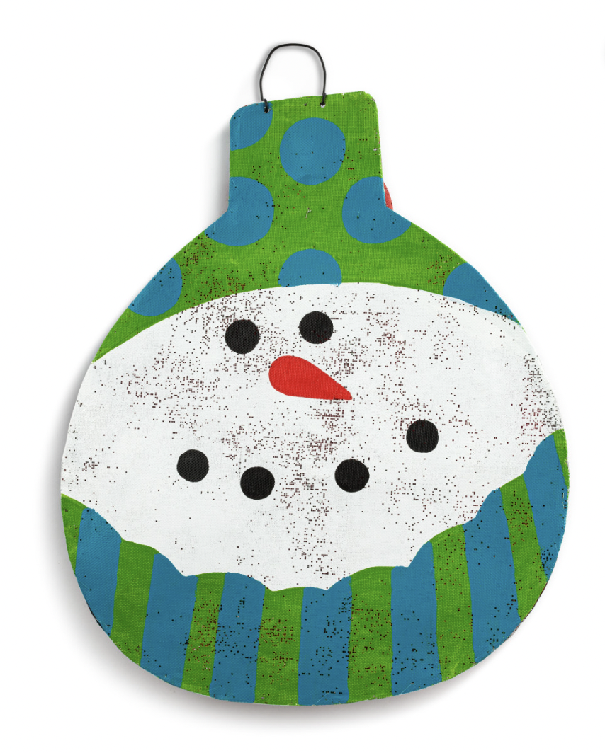 Reversible Christmas Ornament/Snowman Door Hanger
