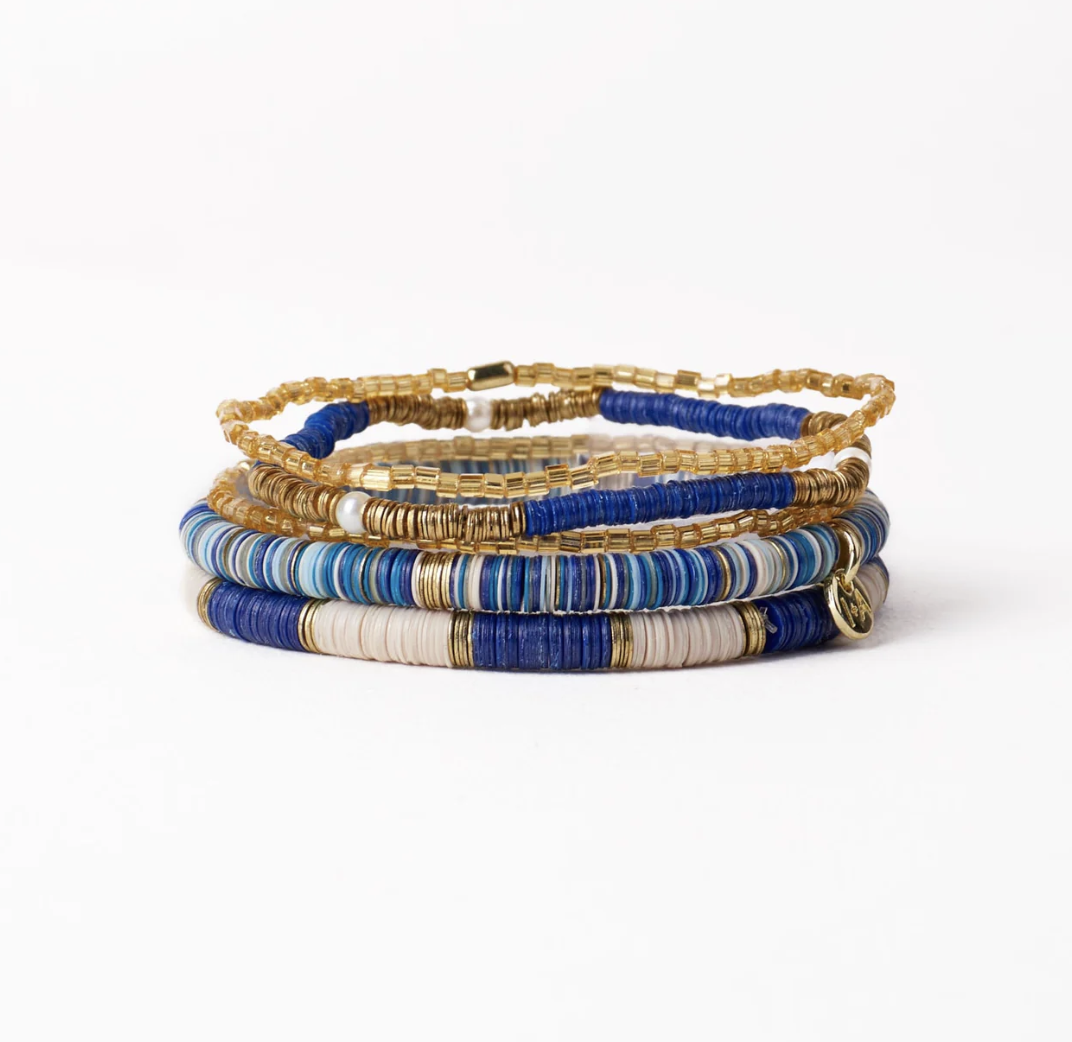 Lapis Bracelet Stack of 5