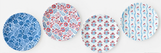 Americana "Paper" Plates, Set of 4
