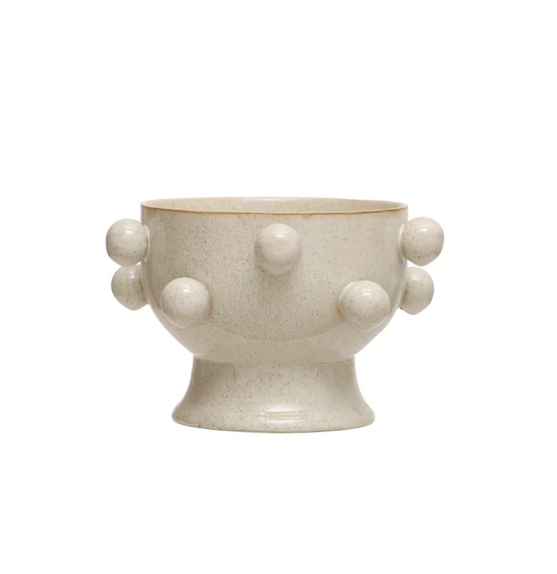 Stoneware Planter with Orbs