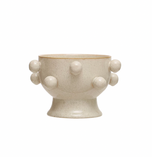 Stoneware Planter with Orbs