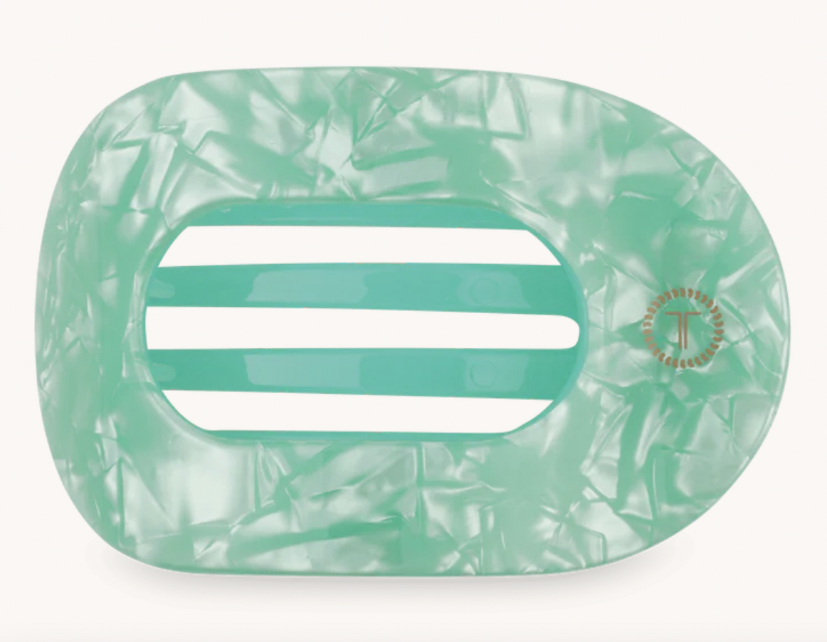 Spring Splash Large Flat Round Hair Clip