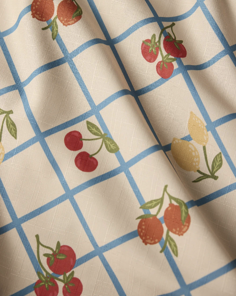 Italian Summer Grid Tablecloth