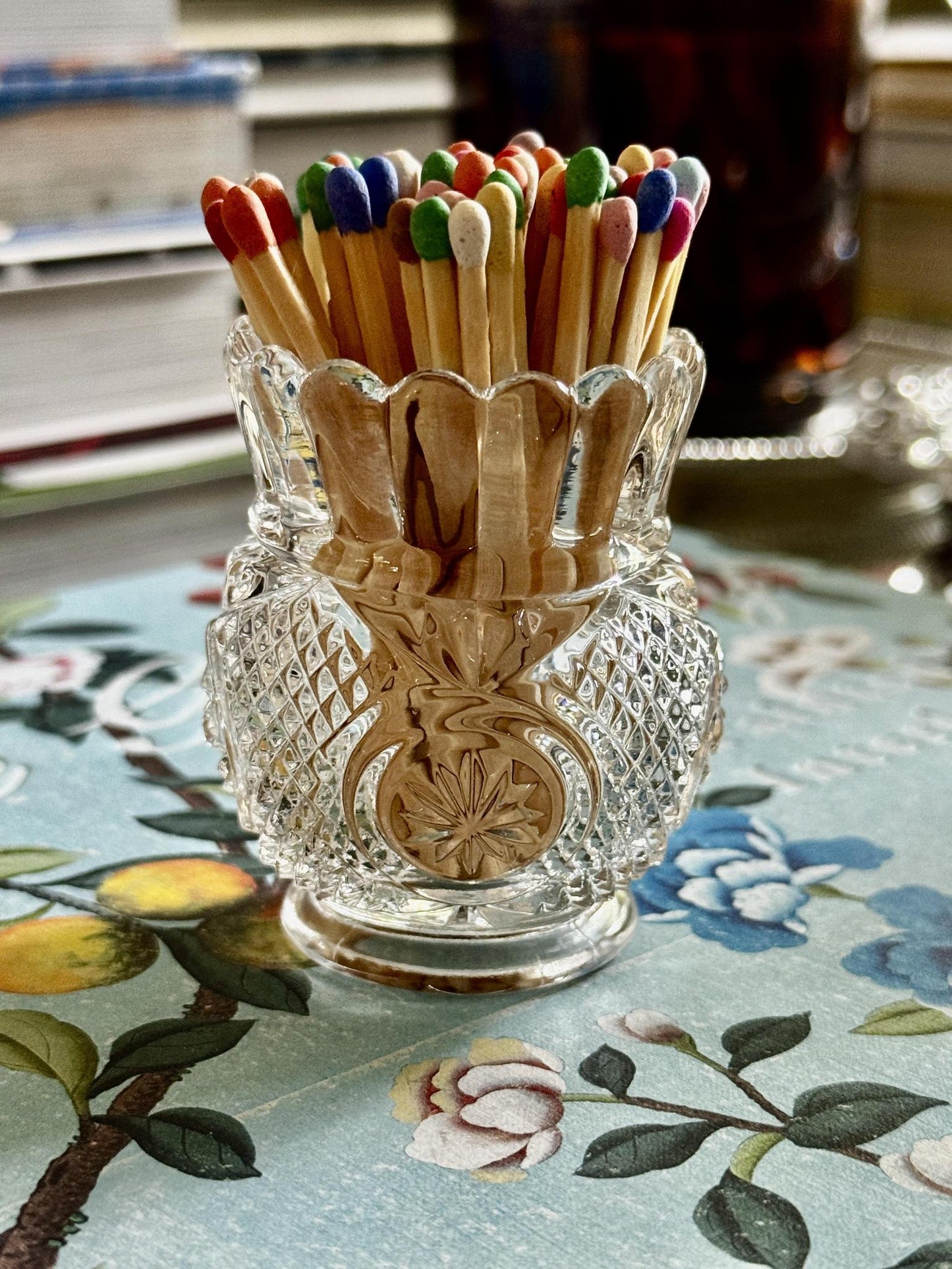 Early American Pattern Glass Toothpick Holder
