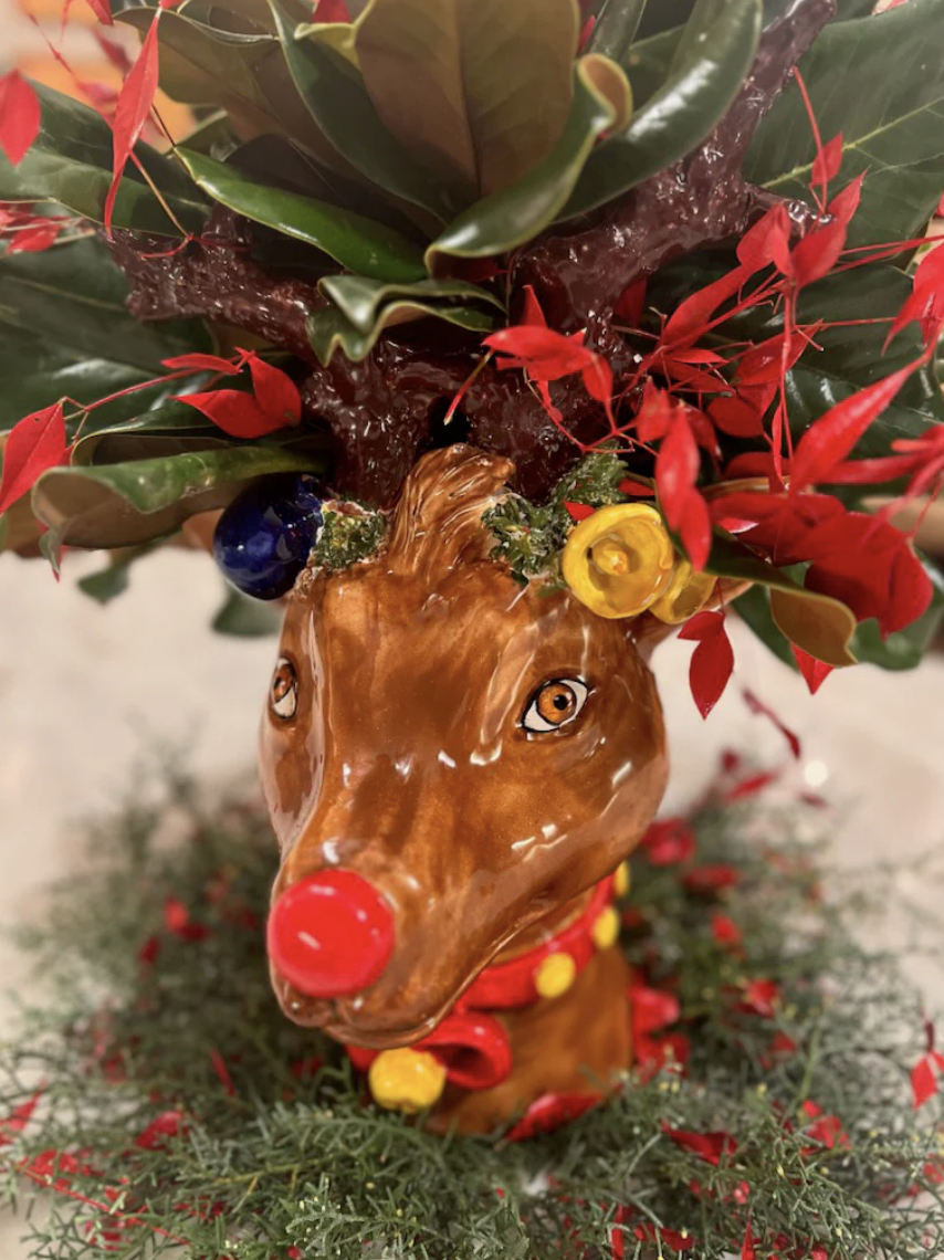 Hanz Reindeer Head Vase