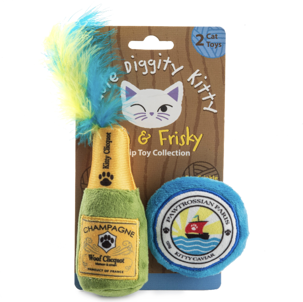 Kitty Clicquot (Bottle & Caviar) Catnip Toys
