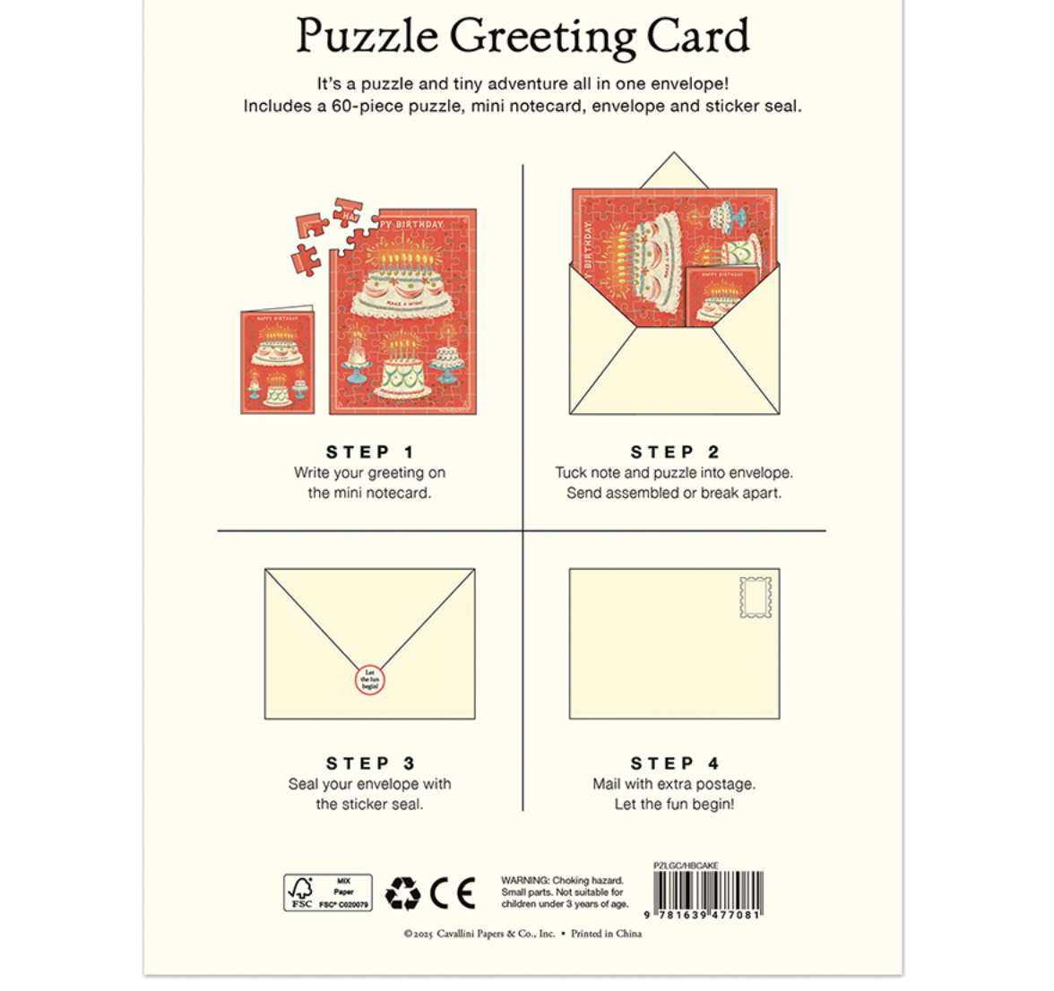Happy Birthday Cake Puzzle Card