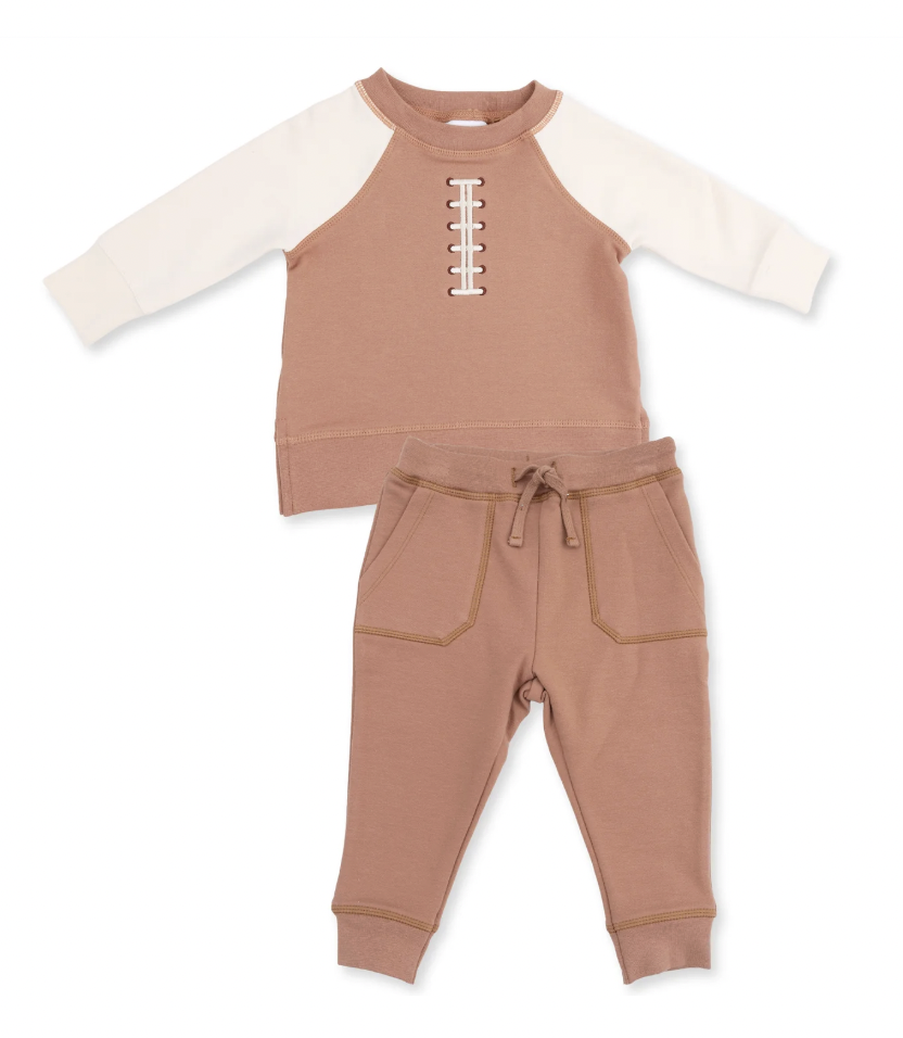 Football Laces Raglan Sweatshirt and Jogger Set