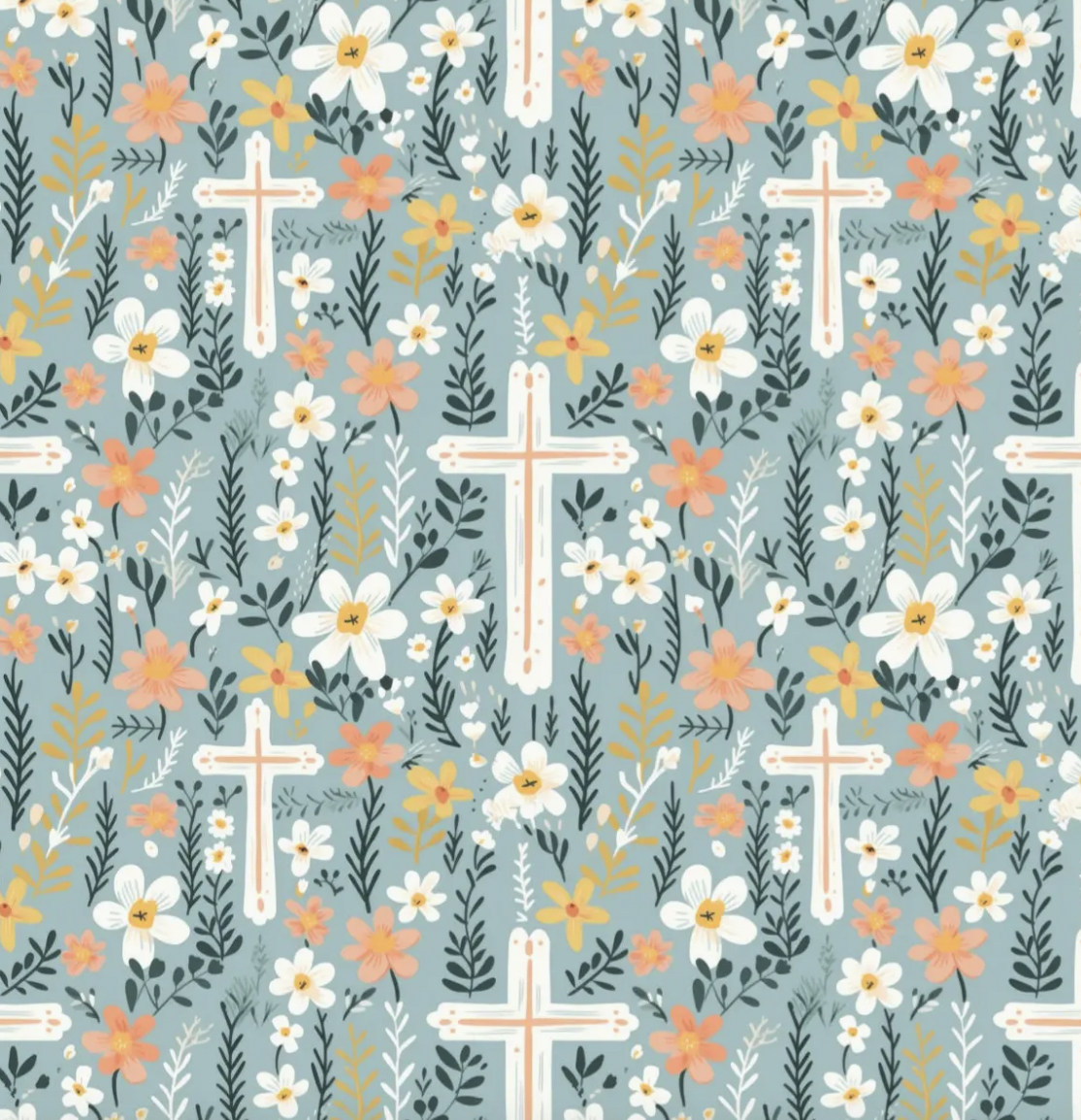 Cross Double Sided Tea Towel