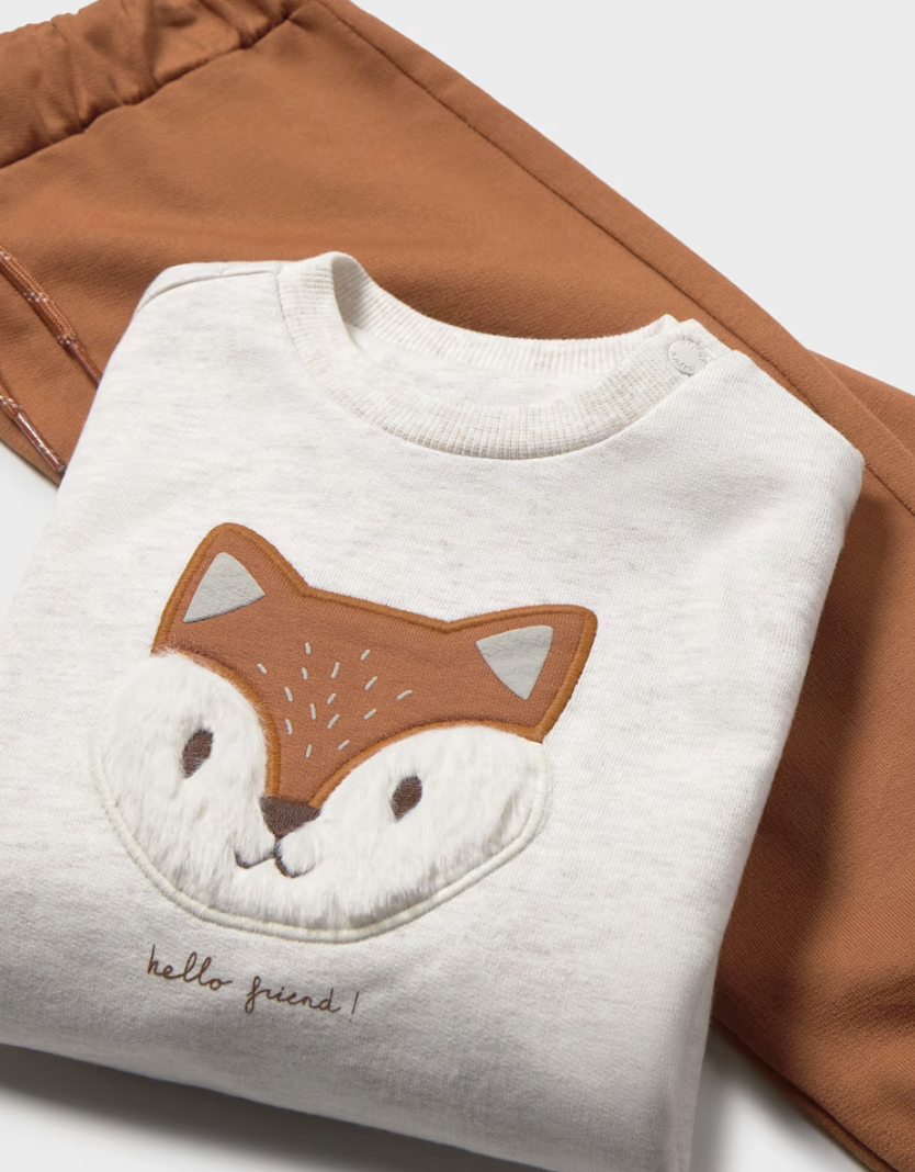 Little Fox Sweatshirt + Track Pants