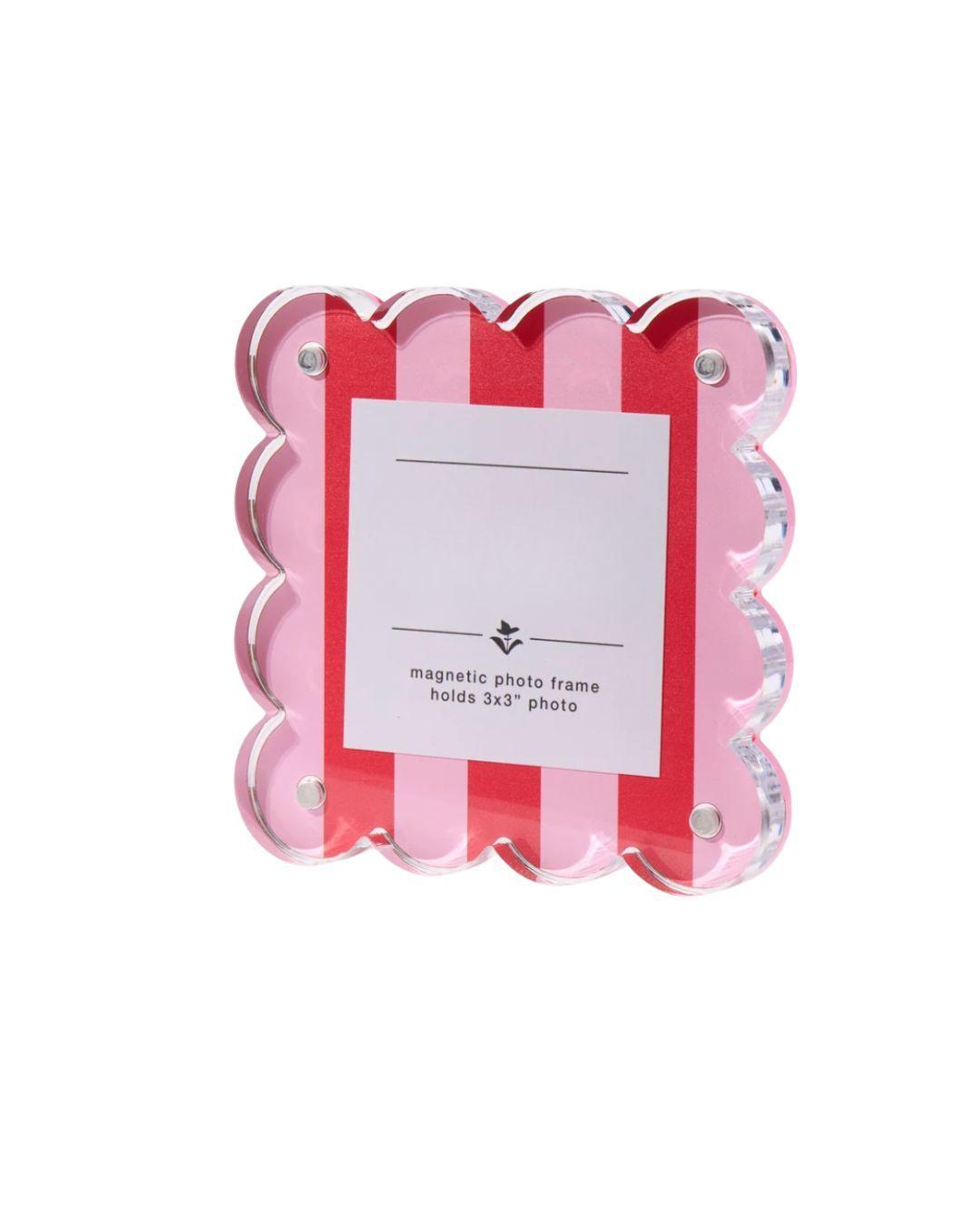 Pink Punch Scalloped Acrylic Frame