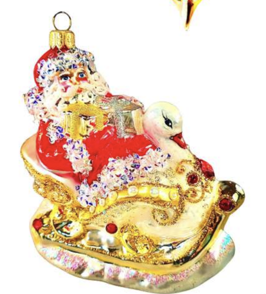 Sleighing Swan Santa