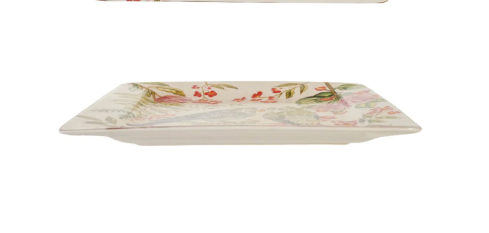 Parakeet Stoneware Tray