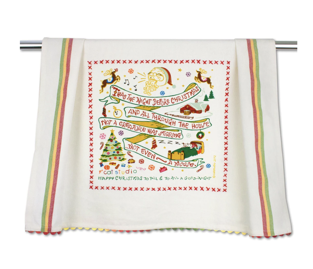 Night Before Christmas Tea Towel