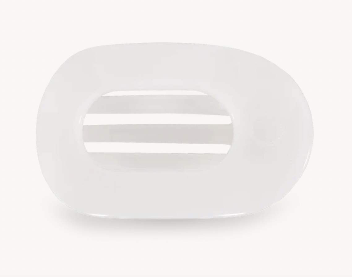 Coconut White Small Flat Round Hair Clip