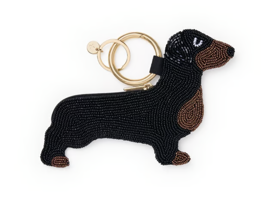 Dachshund Beaded Coin Purse
