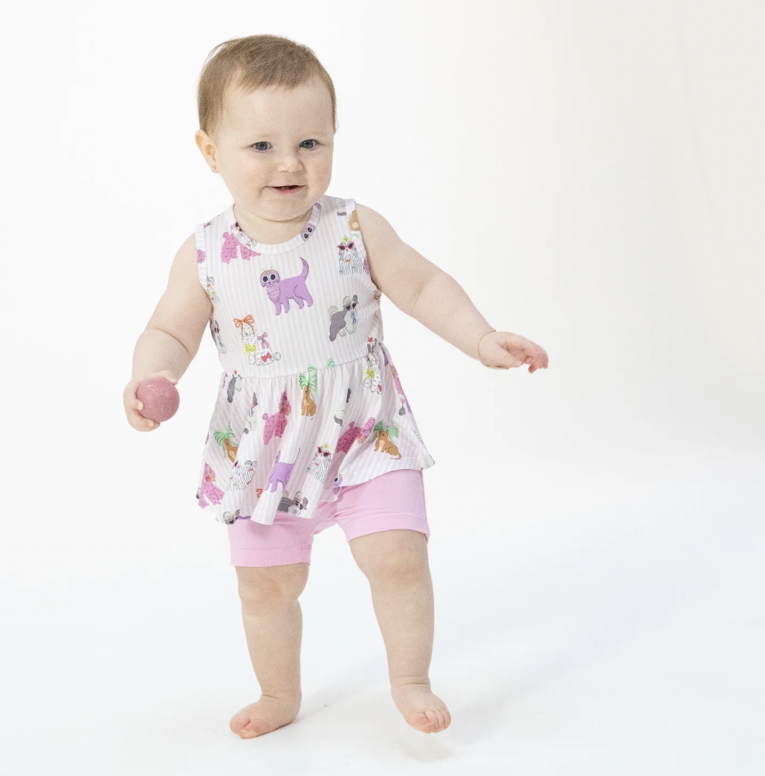 Fancy Dogs Peplum Tank Top and Bike Short