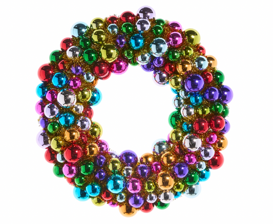 Multicolor Ball Ornament Wreath