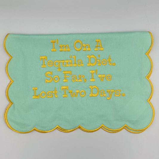 Tequila Diet Scallop Tea Towel