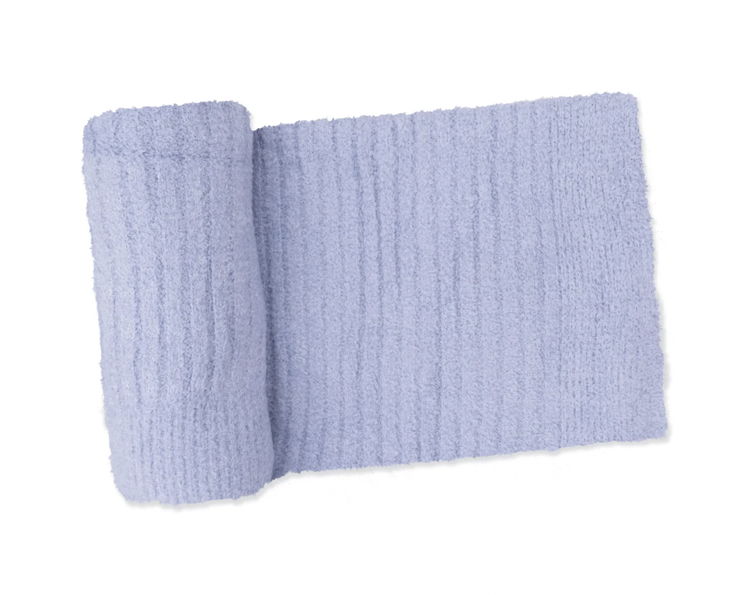 Dusty Blue Chenille Blanket