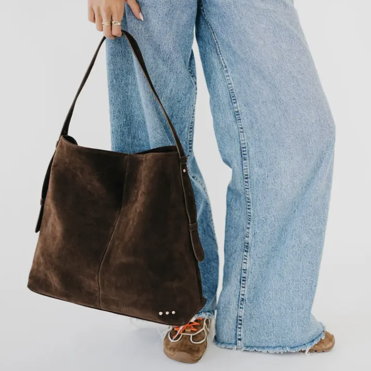 Evie Suede Hobo Shoulder Bag