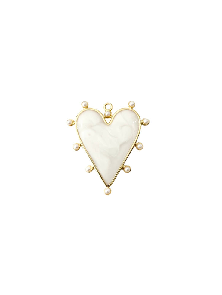 Barry Heart Charm Scarf Necklace