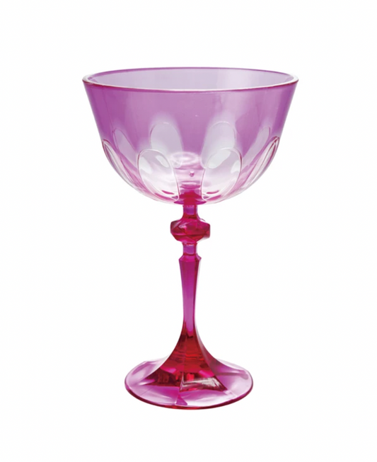 Fuchsia Acrylic Stemmed Cocktail/Wine Glass