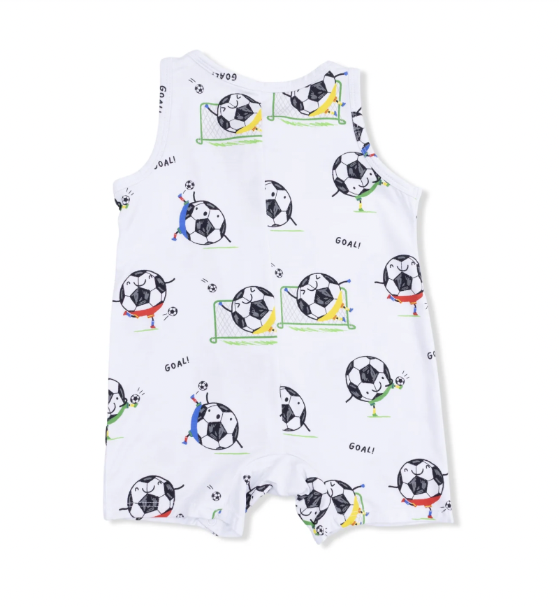 Soccer Balls Sleeveless Romper