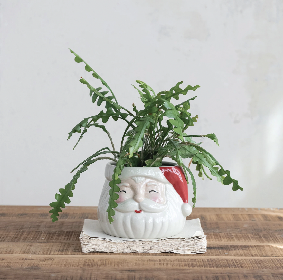 Santa Head Planter