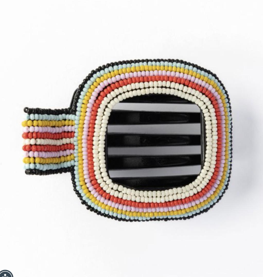Multi Stripe Flat Hair Clip