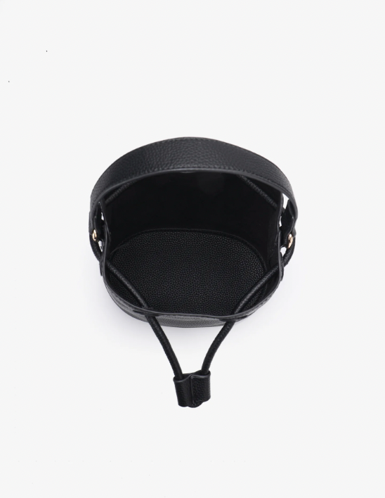 Capucine Crossbody Bucket Bag - Black