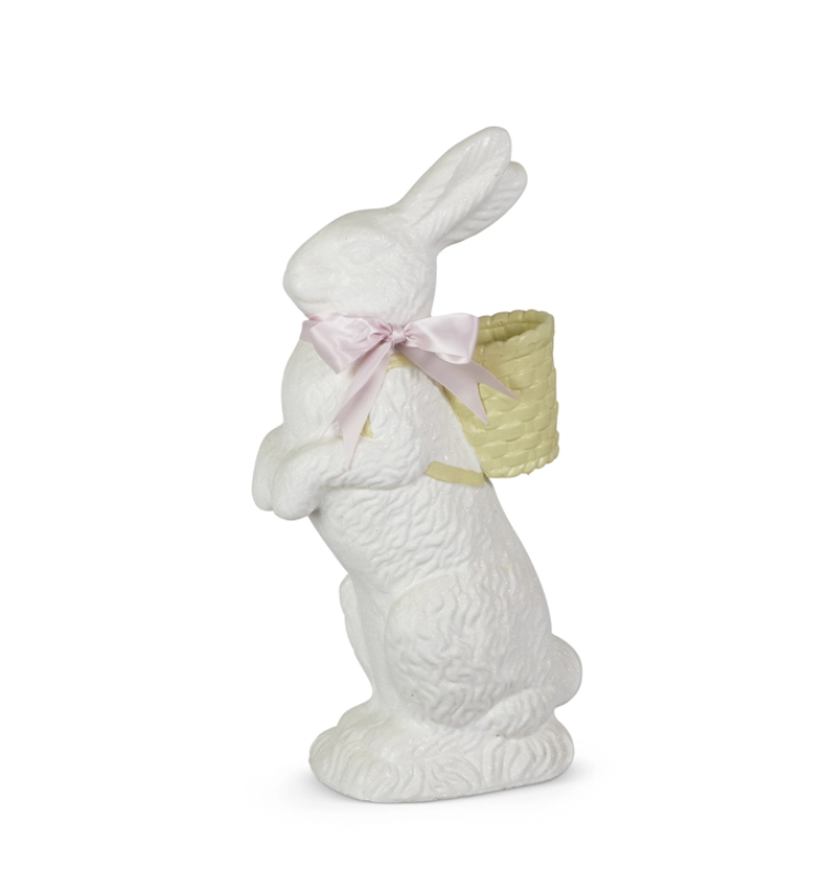 White Bunny with Basket