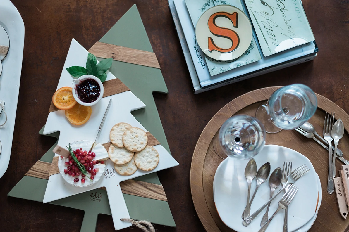 White Mod Tree Charcuterie Board - Small