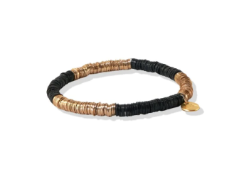 Black & Gold Stretch Bracelet