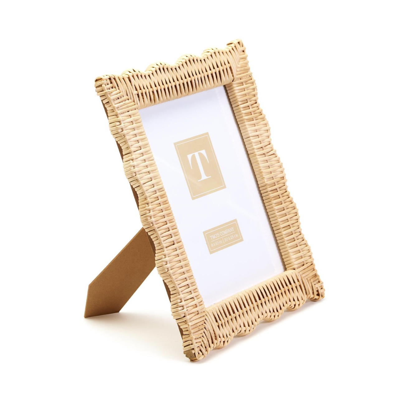 Scalloped Rattan Picture Frame