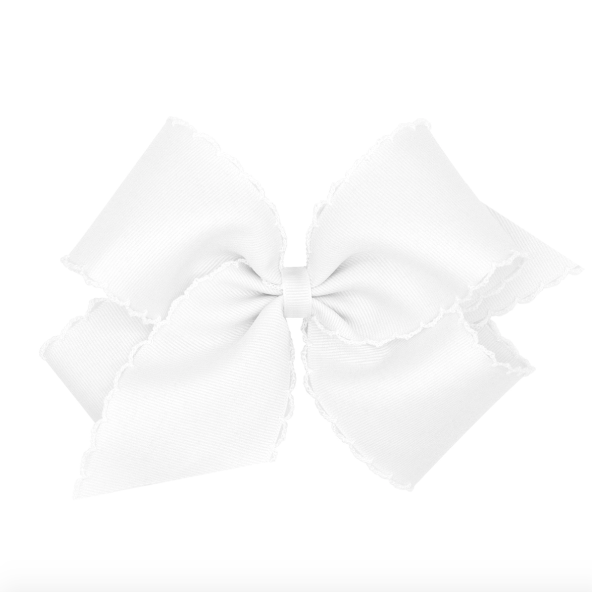 King Grosgrain Bows with Matching Moonstitch Edges