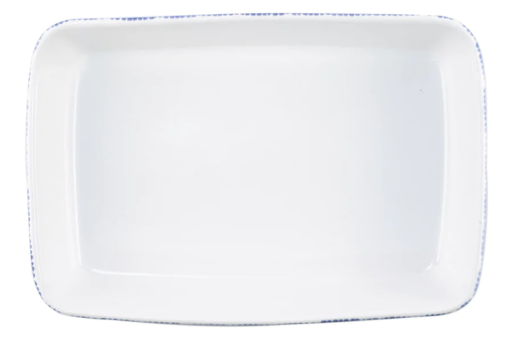 VIETRI Santorini Striped Rectangular Baker