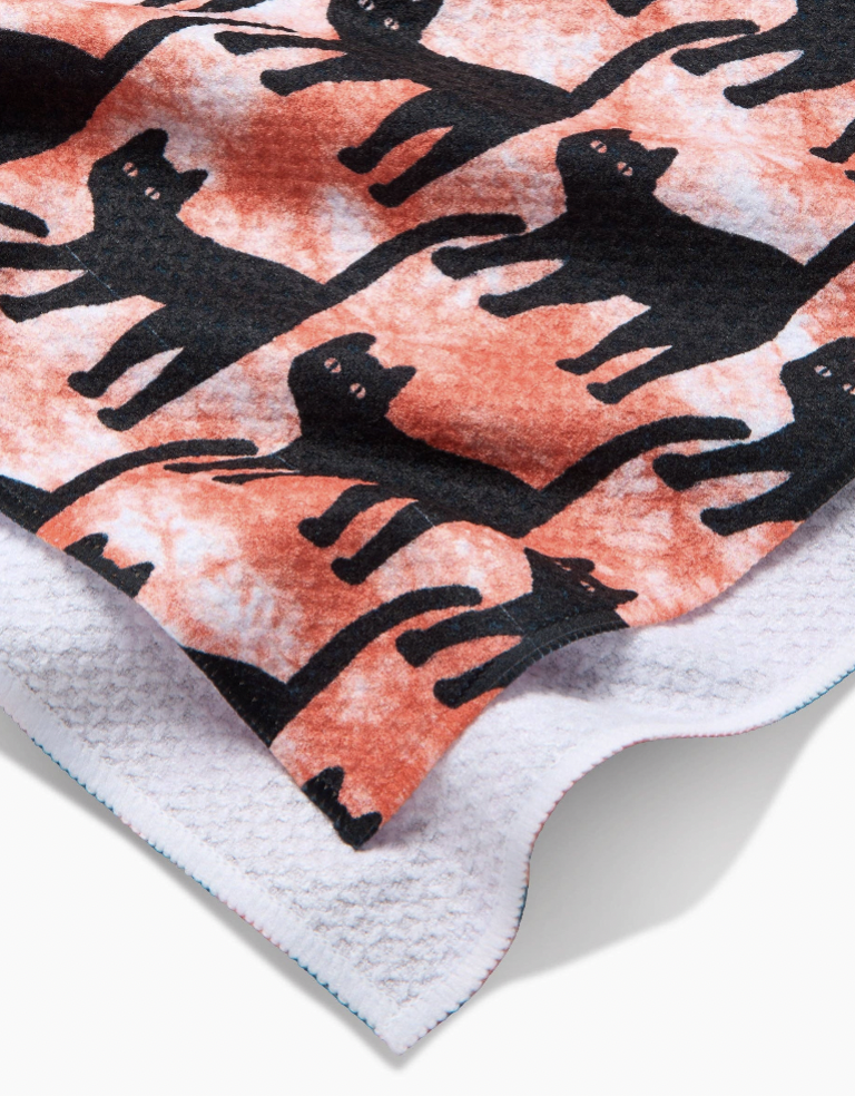 Halloweeny Cats Tea Towel