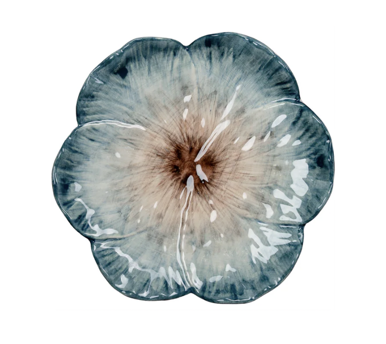 Elisabetta Flower Dessert Plate, Blue - COMING SOON!