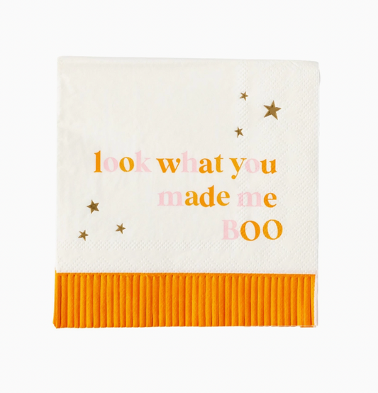 Look What You Made Me Boo Fringe Cocktail Napkins