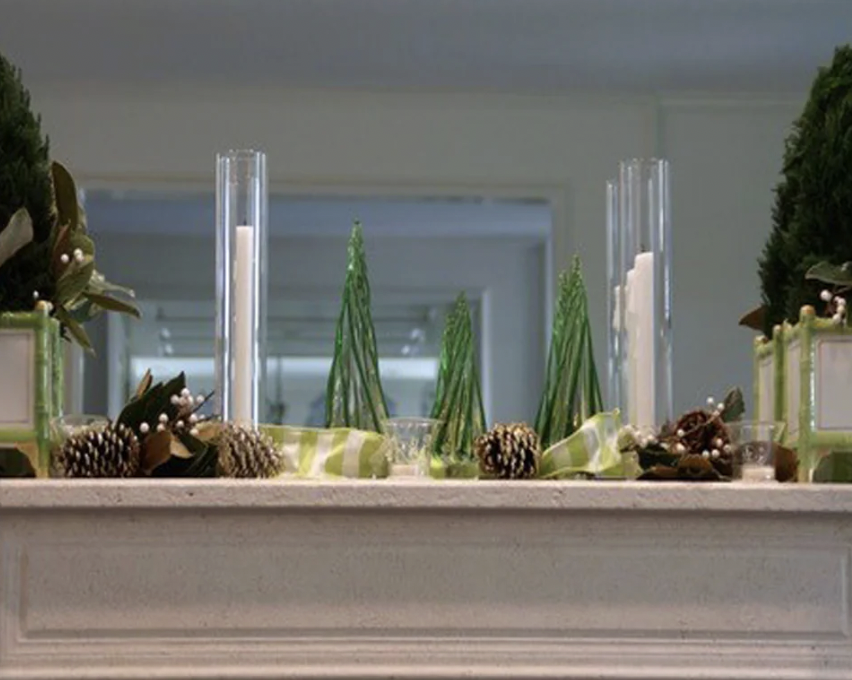 Clear Cylinder Two Piece Candleholder