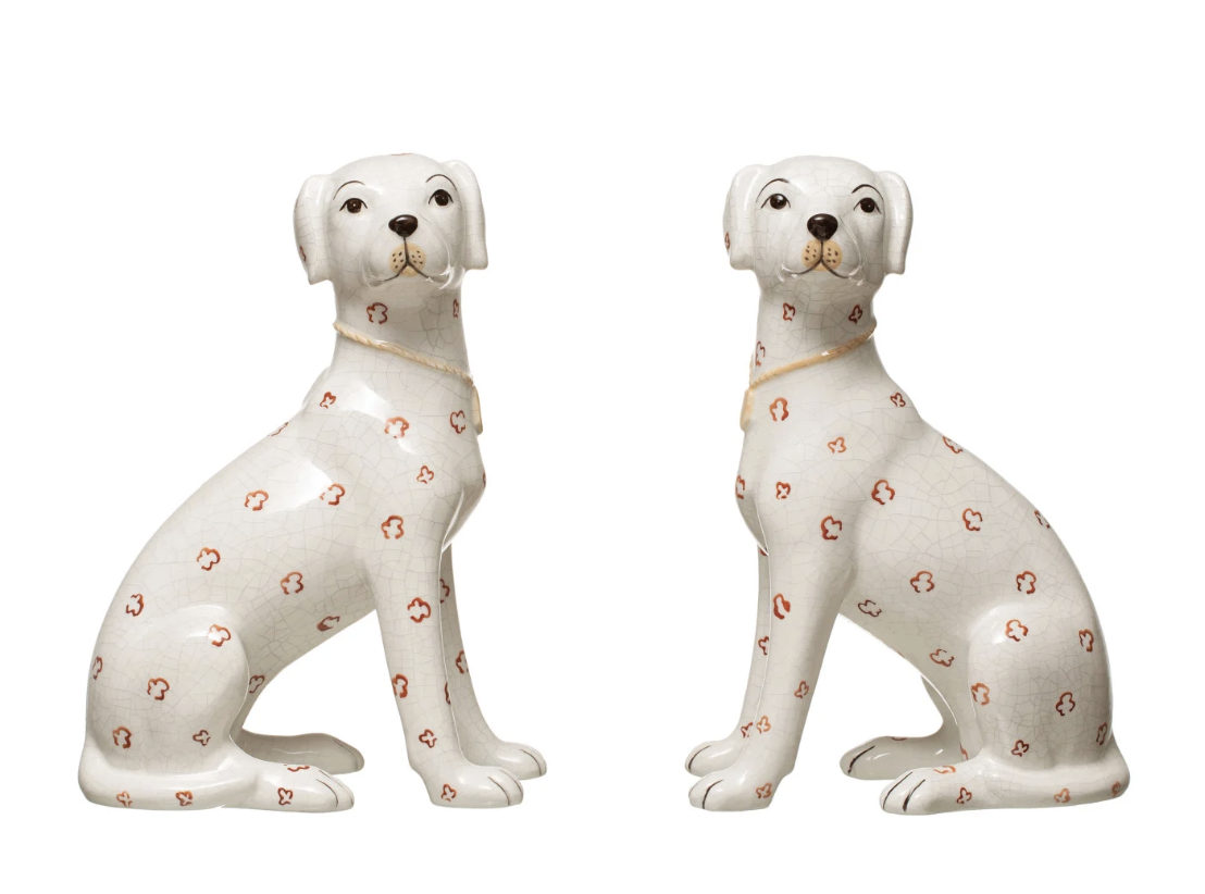 Hand-Painted Ceramic Dog
