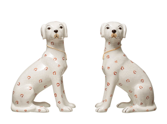 Hand-Painted Ceramic Dog