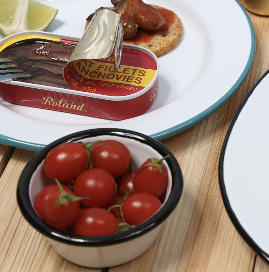 Black Rim Enamel Ramekin