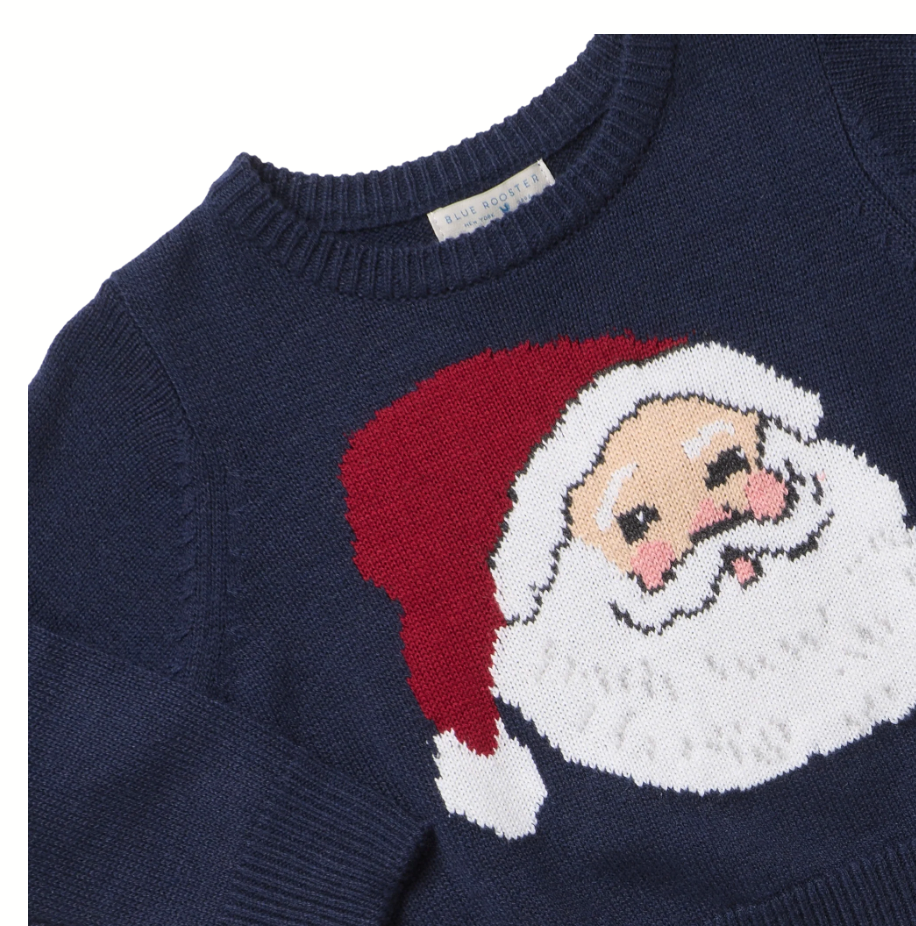 Navy Santa Sweater