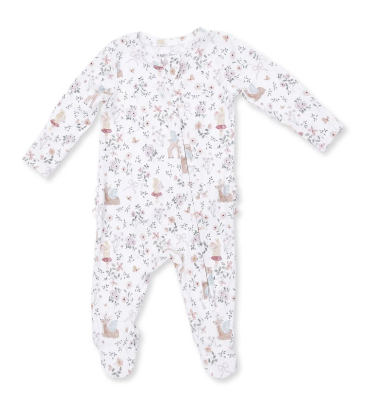 Enchanted Woodland Ruffle Back Footie