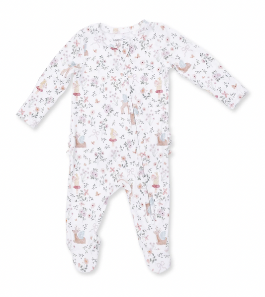 Enchanted Woodland Ruffle Back Footie