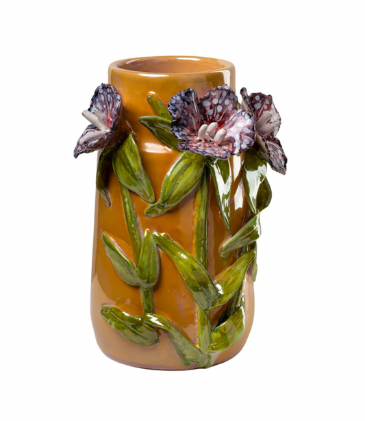 Mango Vase with Lavender Flowers