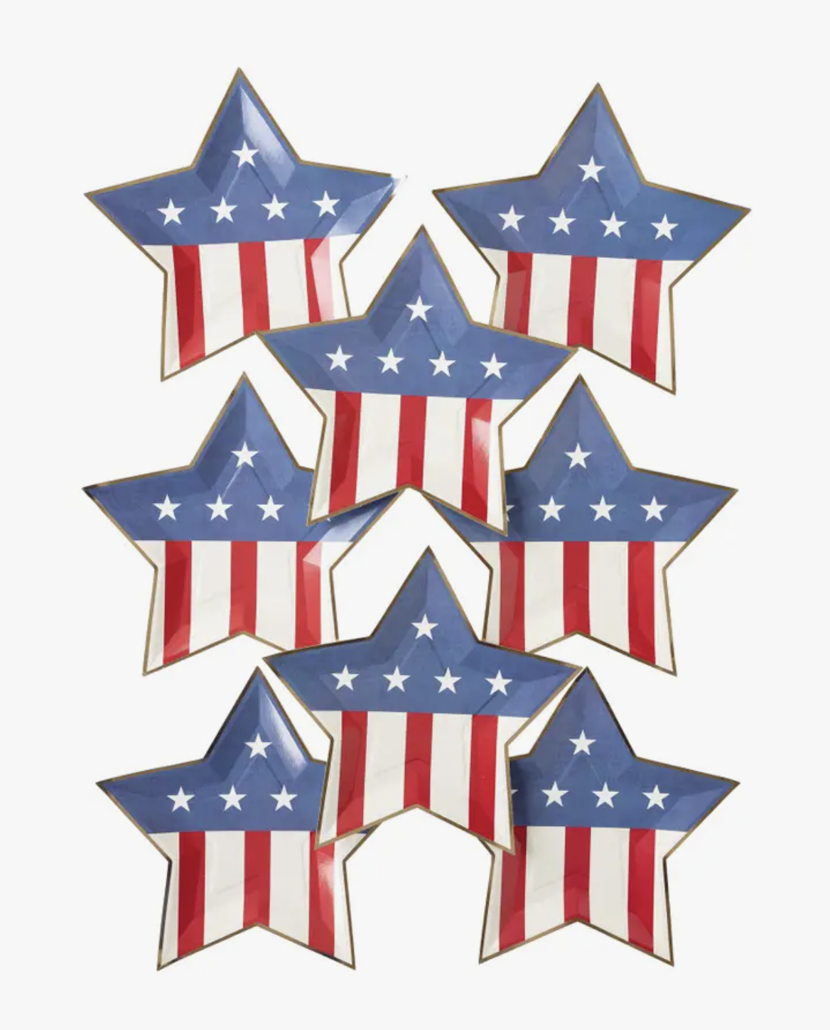 Denim and Stripes Star Shaped Paper Plates